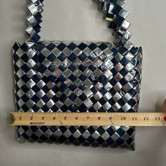 Vintage Y2K Candy Wrapping Purse Up cycle Recycle 11x9in - Picture 6 of 9